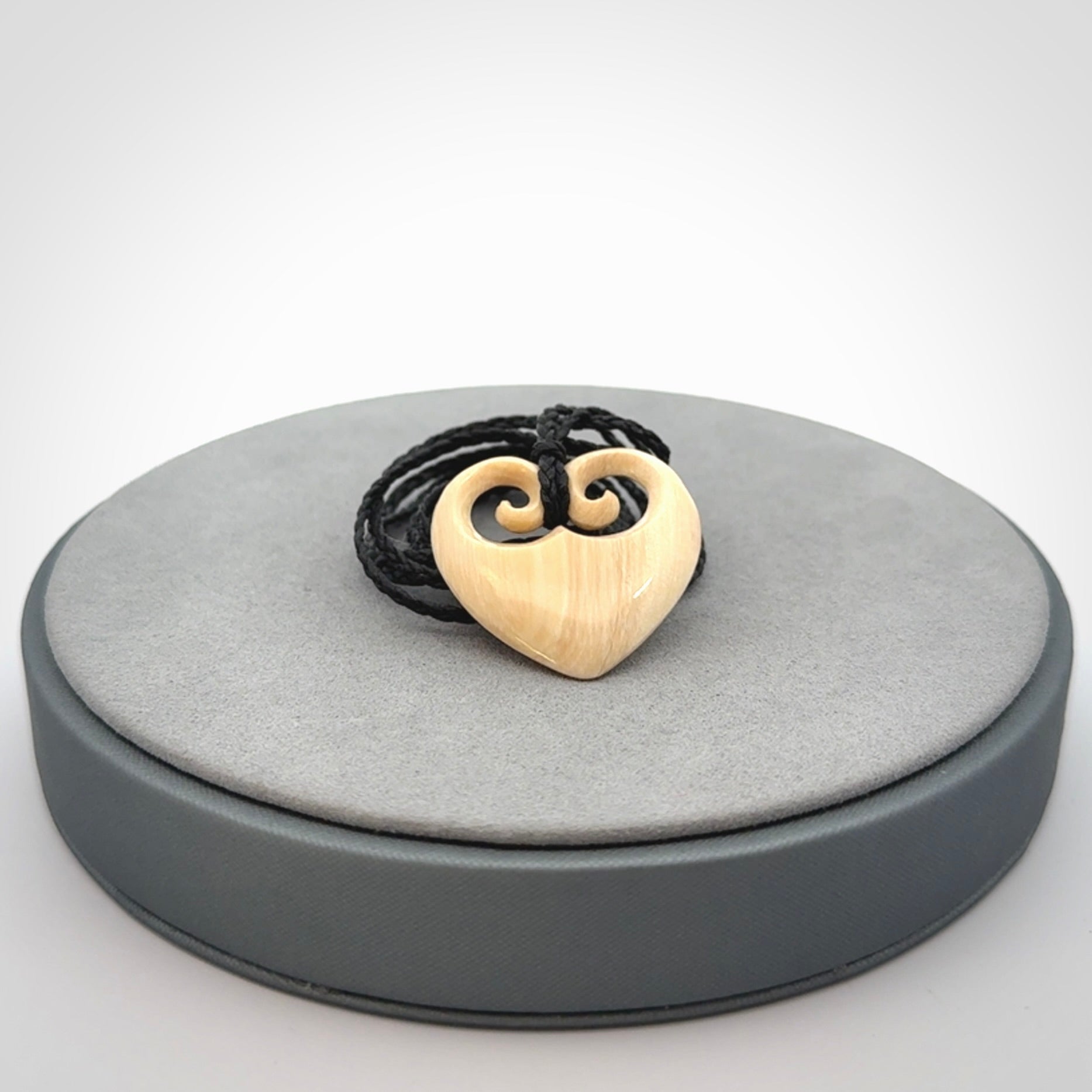 Beautiful heart pendants, Carved in Ancient Woolly Mammoth Tusk