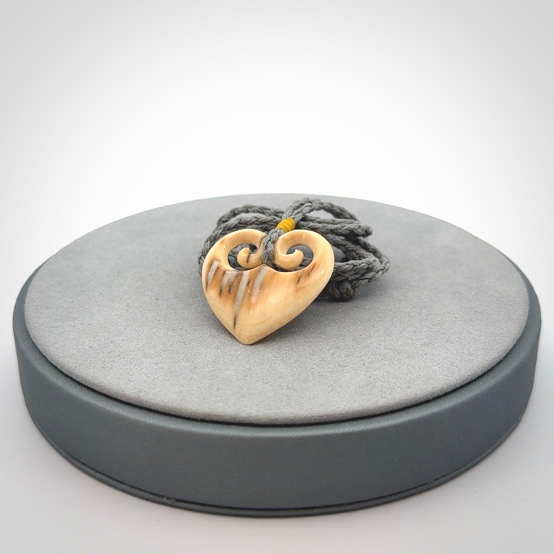 Beautiful heart pendants, Carved in Ancient Woolly Mammoth Tusk