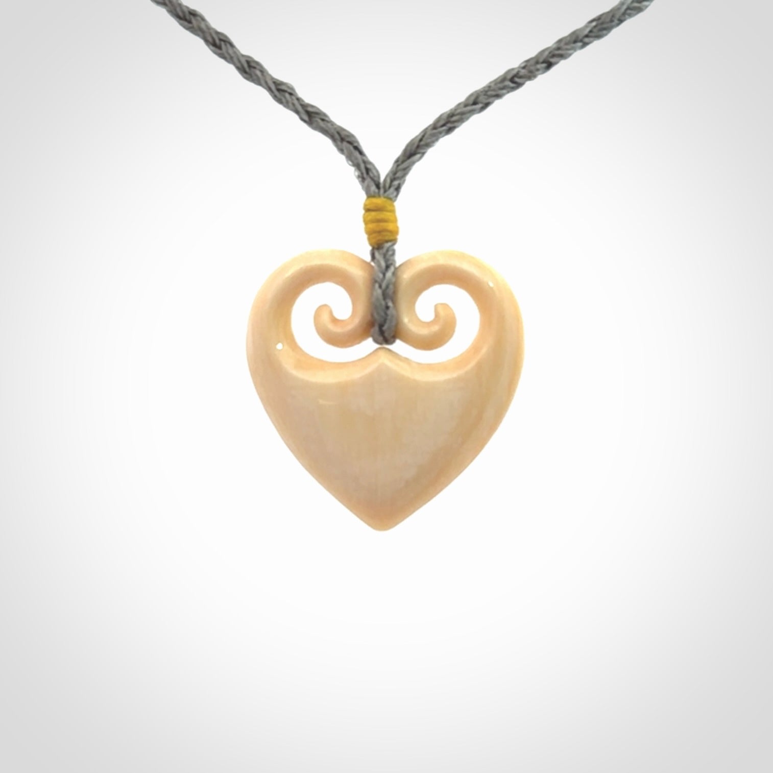 Beautiful heart pendants, Carved in Ancient Woolly Mammoth Tusk