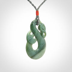 Hand carved New Zealand Jade manaia pendant. Hand made polished Manaia necklace for men and women.