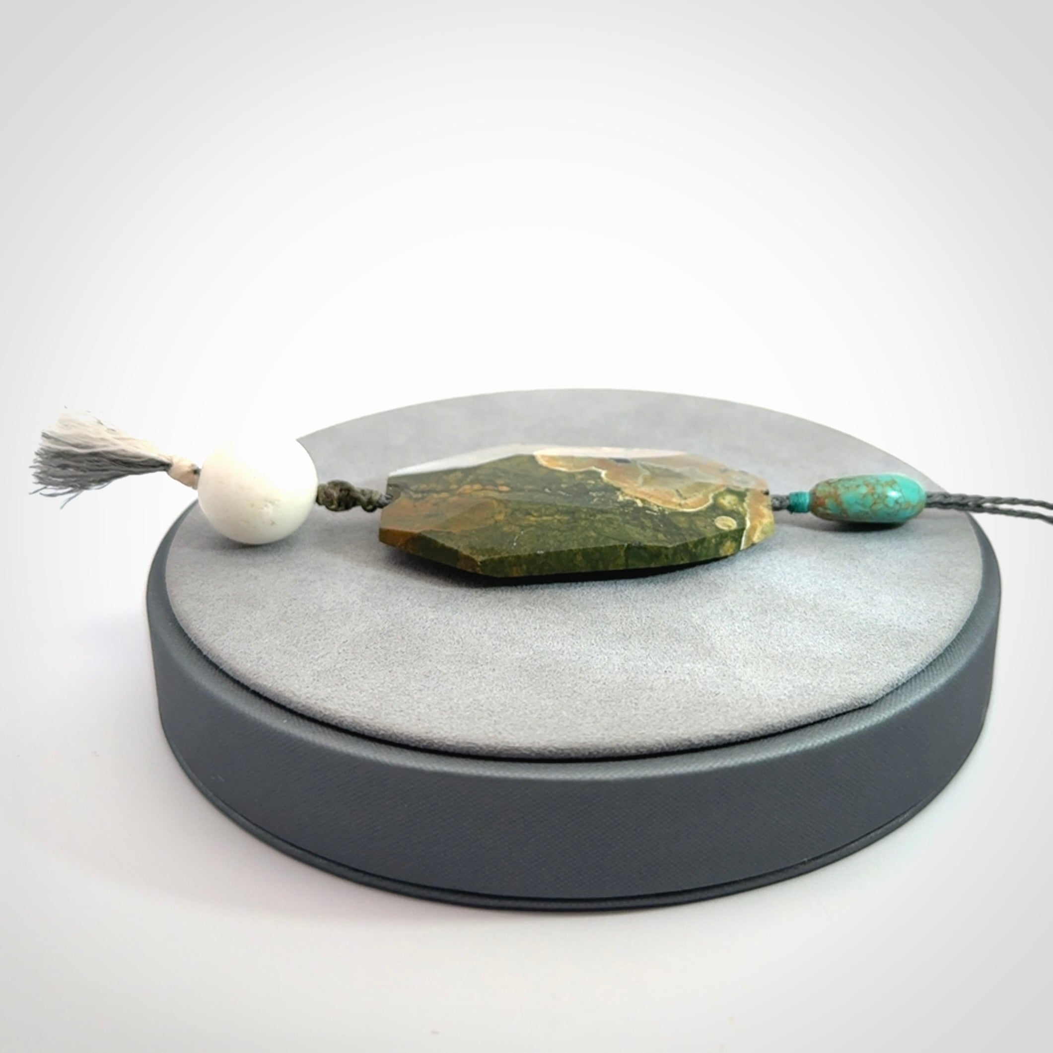 Rainforest Jasper with Turquoise pendant