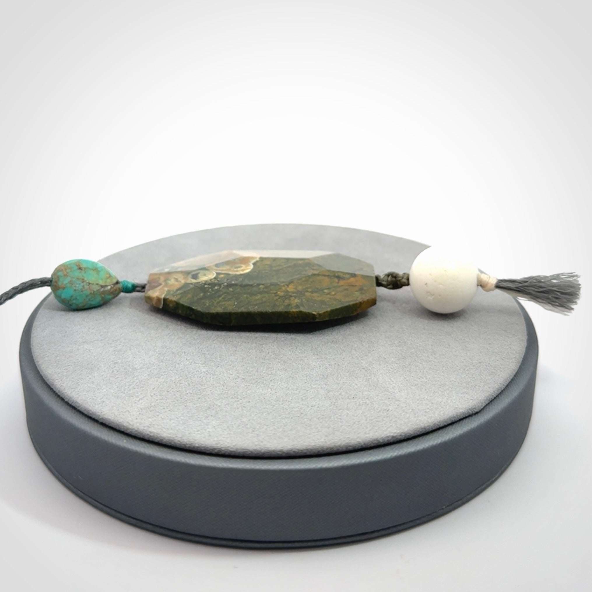 Rainforest Jasper with Turquoise pendant