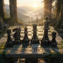 Hand carved jade chess pieces