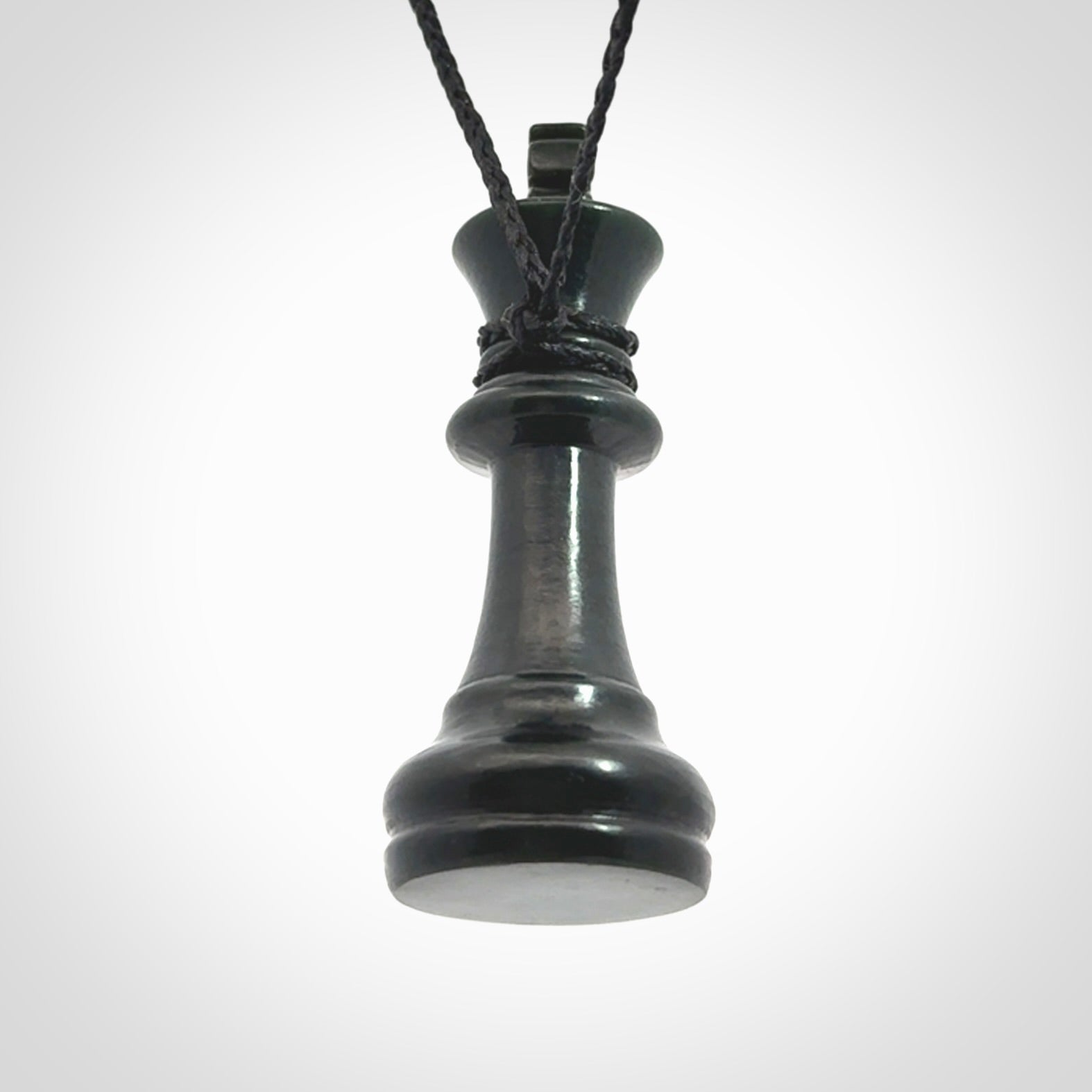 Hand carved jade chess pendants. Hand made chess piece necklaces, carved from British Columbian Jade.