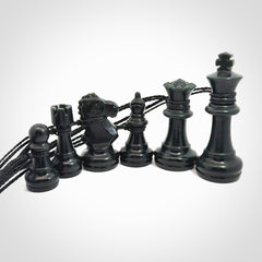 Hand carved jade chess pendants. Hand made chess piece necklaces, carved from British Columbian Jade.