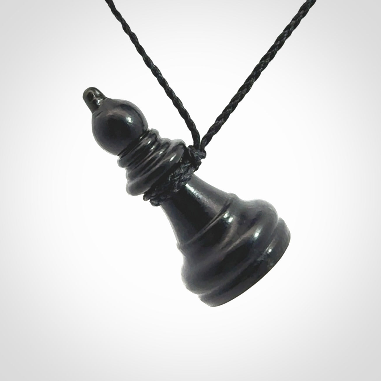 Hand carved jade chess pendants. Hand made chess piece necklaces, carved from British Columbian Jade.