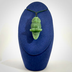 Hand carved Owl pendants, hand made for us from British Columbian Jade.