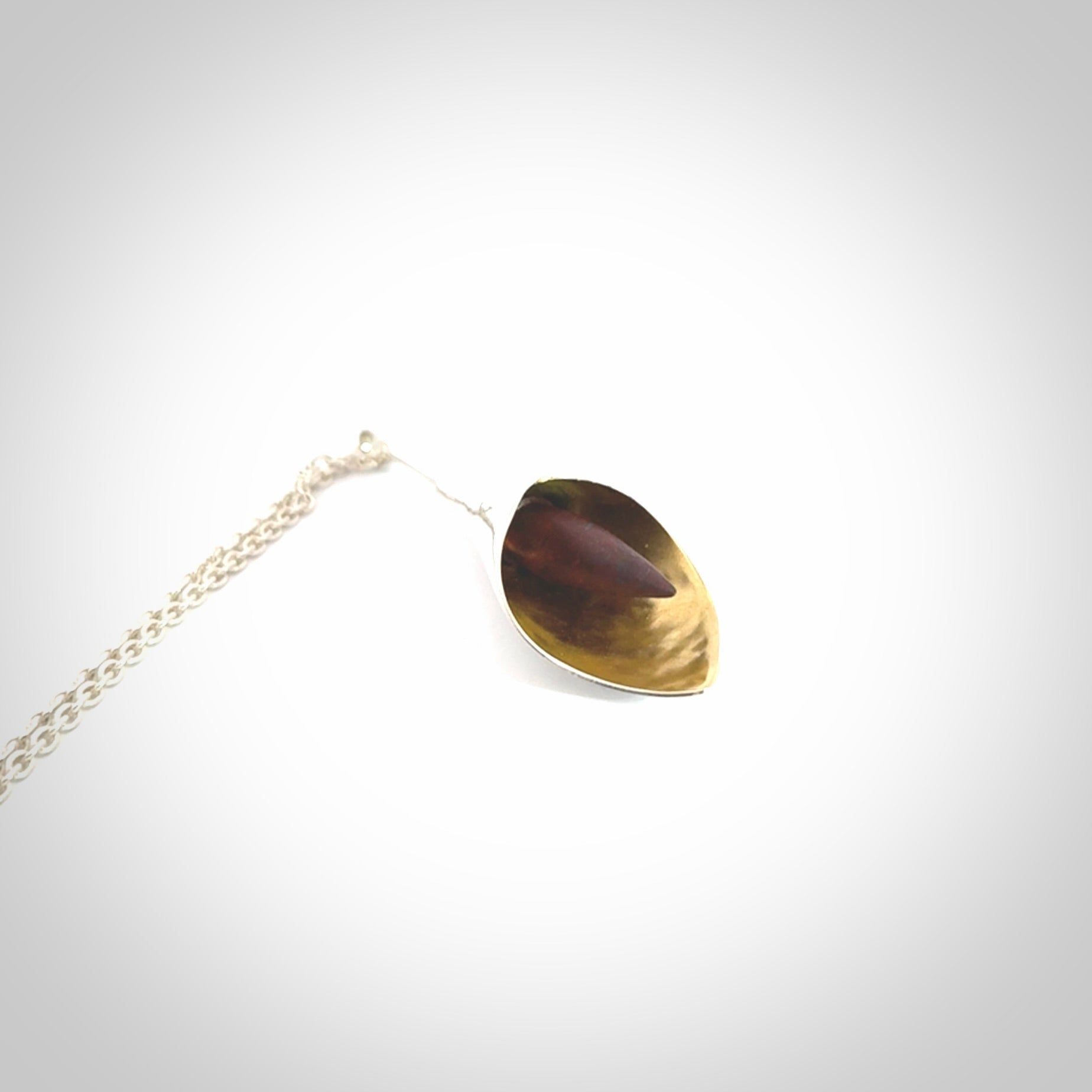 Sterling Silver drop pendant with Red Jasper Stone centre and Sterling Silver chain.
