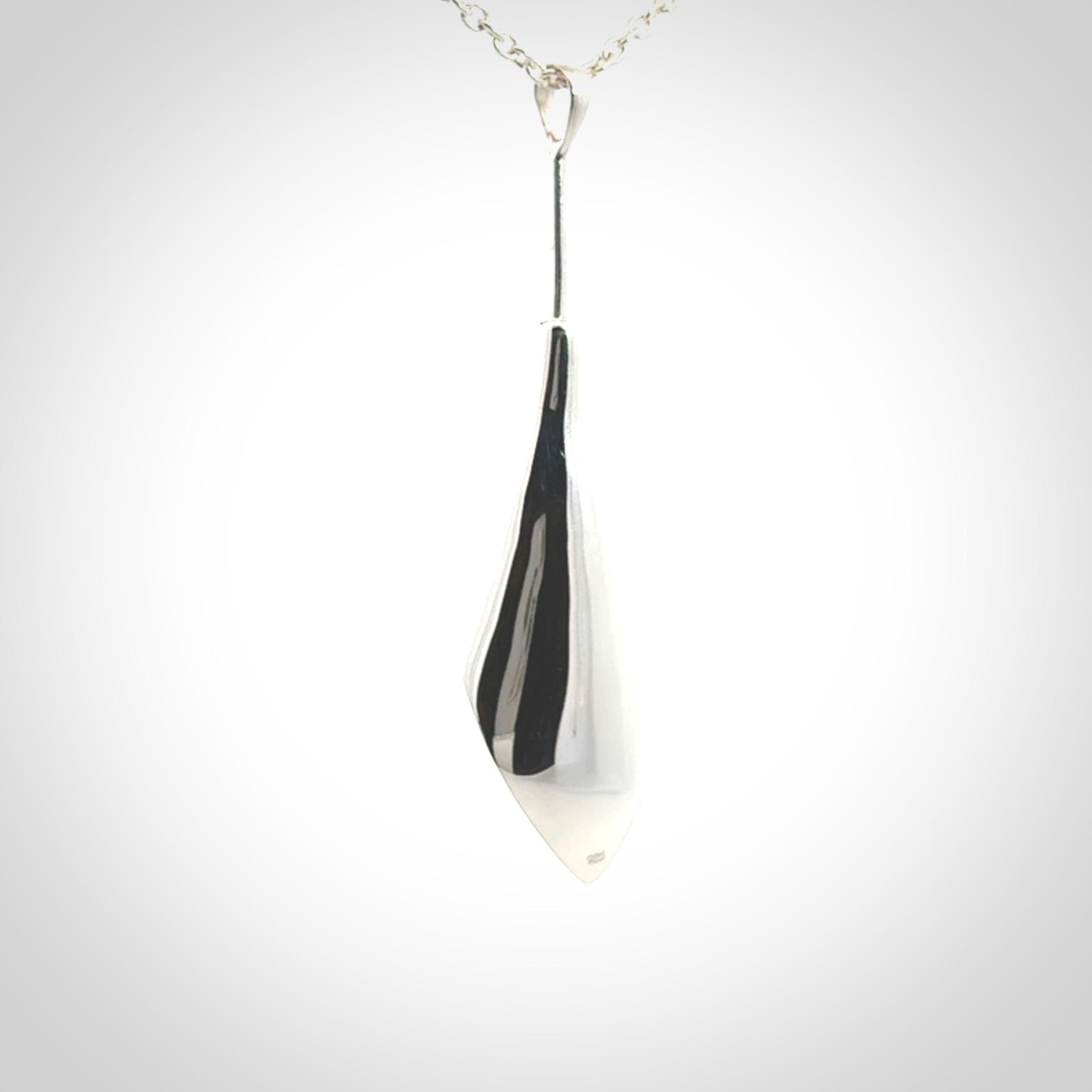 Sterling Silver drop pendant with Red Jasper Stone centre and Sterling Silver chain.