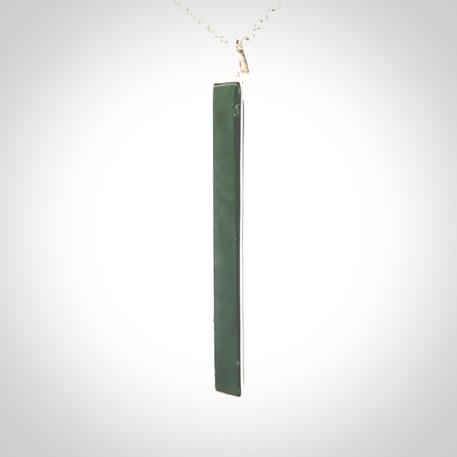 Hand carved New Zealand jade drop pendants with Sterling Silver.