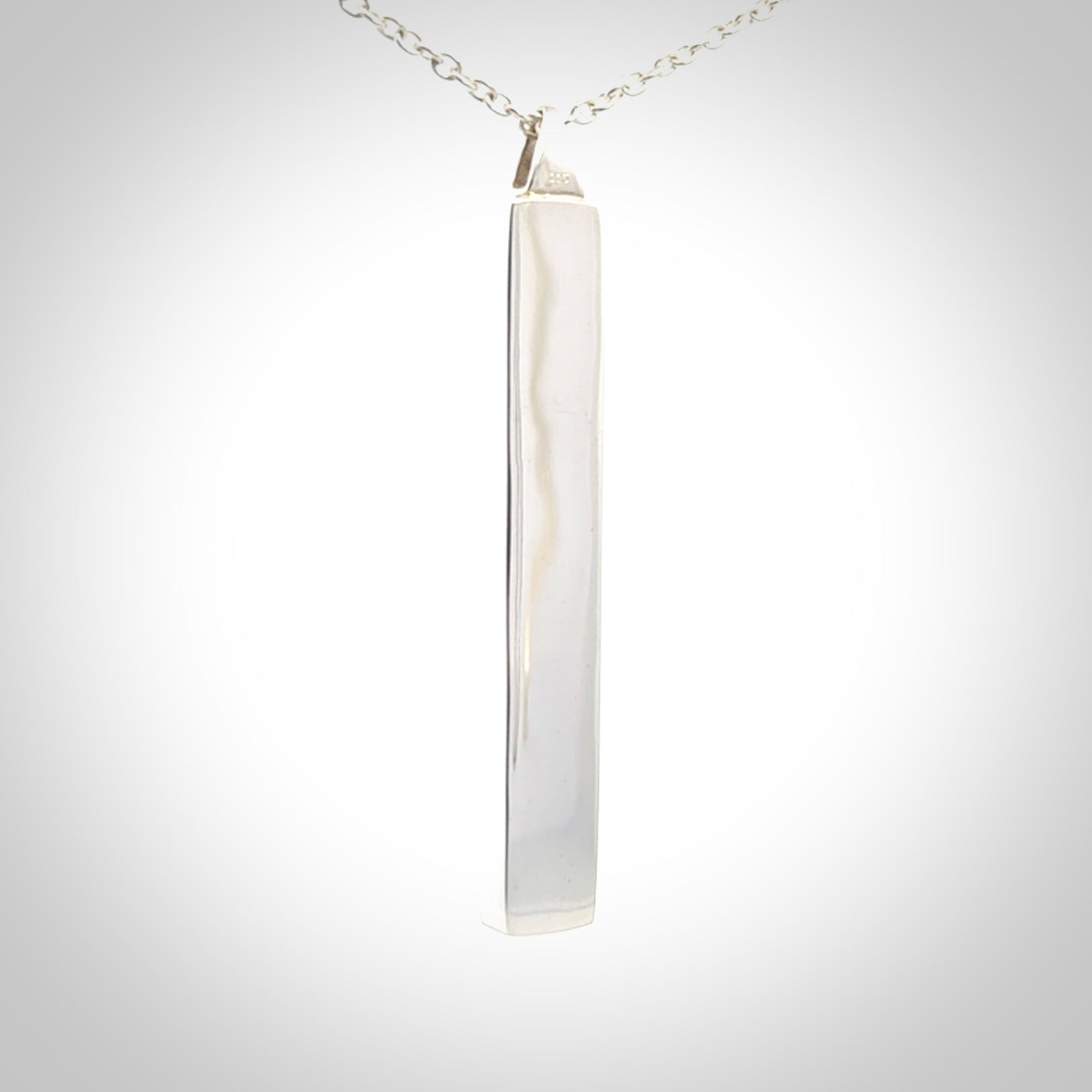 Hand carved New Zealand jade drop pendants with Sterling Silver.