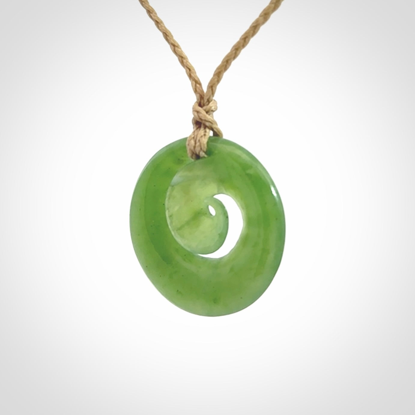Gorgeous Pounamu Koru, Hand Carved by Ross Crump