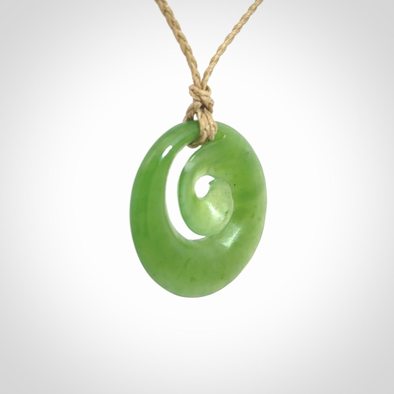 Gorgeous Pounamu Koru, Hand Carved by Ross Crump
