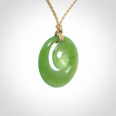 Gorgeous Pounamu Koru, Hand Carved by Ross Crump