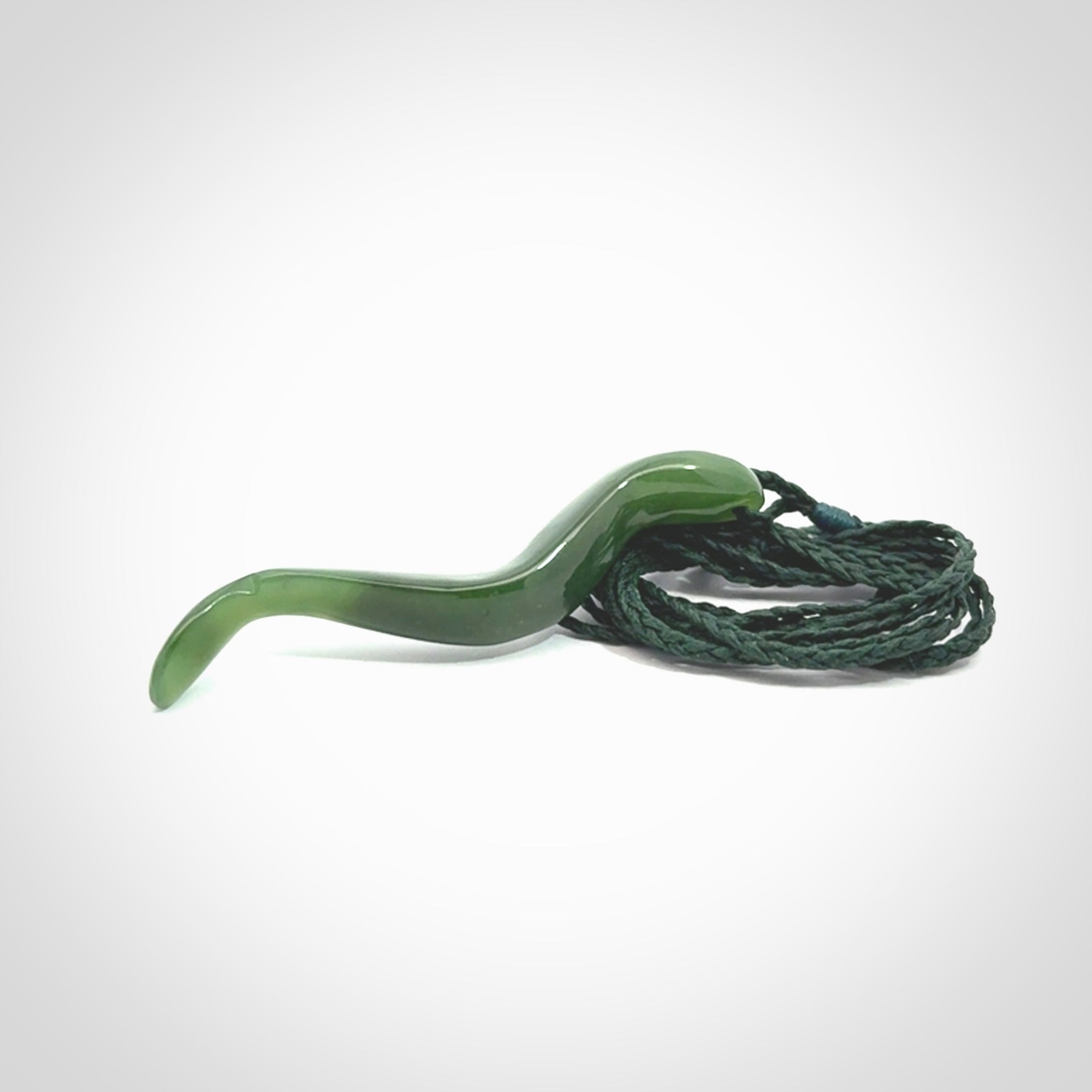 Hand made New Zealand Jade Eel pendant. Hand carved eel pendant. Made from New Zealand Jade.