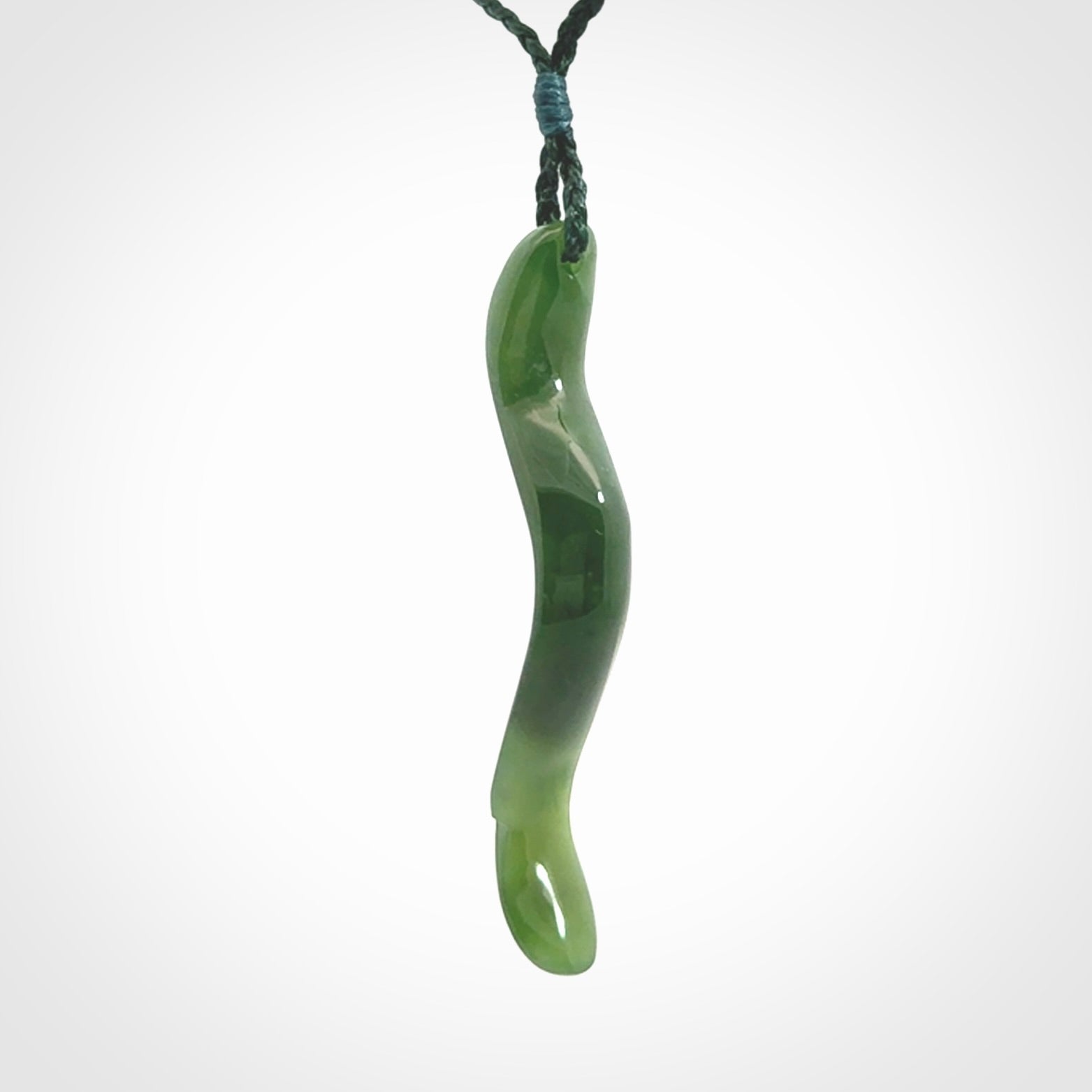 Hand made New Zealand Jade Eel pendant. Hand carved eel pendant. Made from New Zealand Jade.