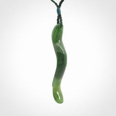 Hand made New Zealand Jade Eel pendant. Hand carved eel pendant. Made from New Zealand Jade.