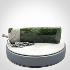 Hand carved large New Zealand Jade toki pendant.
