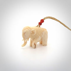 Hand carved woolly mammoth pendant. Carved from woolly mammoth tusk by NZ Pacific.