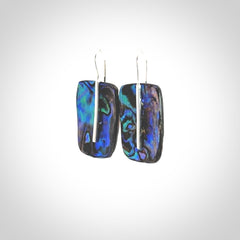Wonderful Paua Shell and Sterling Silver Earrings