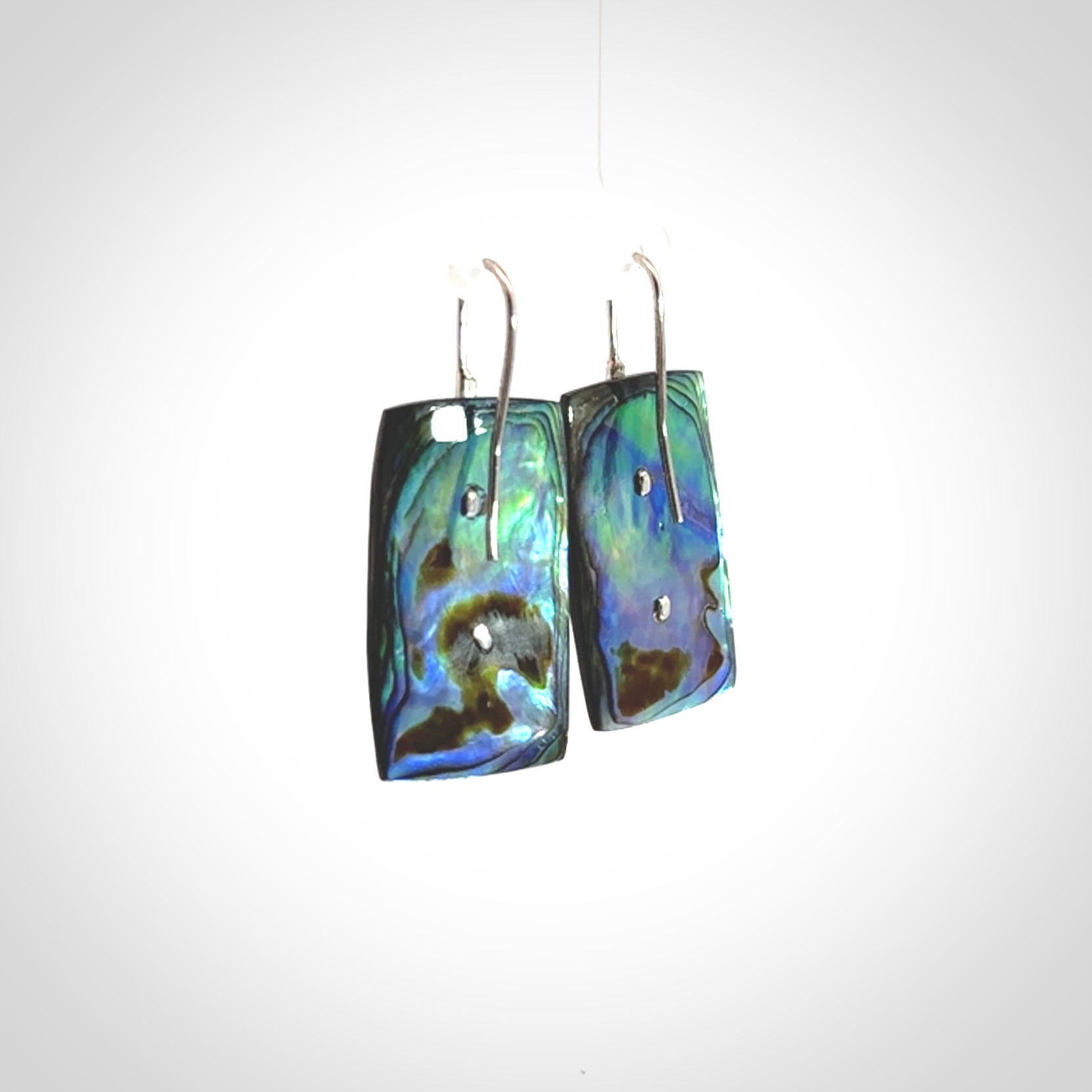 Beautiful Paua Shell and Sterling Silver earrings.
