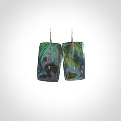 Beautiful Paua Shell and Sterling Silver earrings.