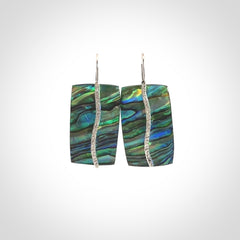 Beautiful Paua Shell and Sterling Silver earrings.