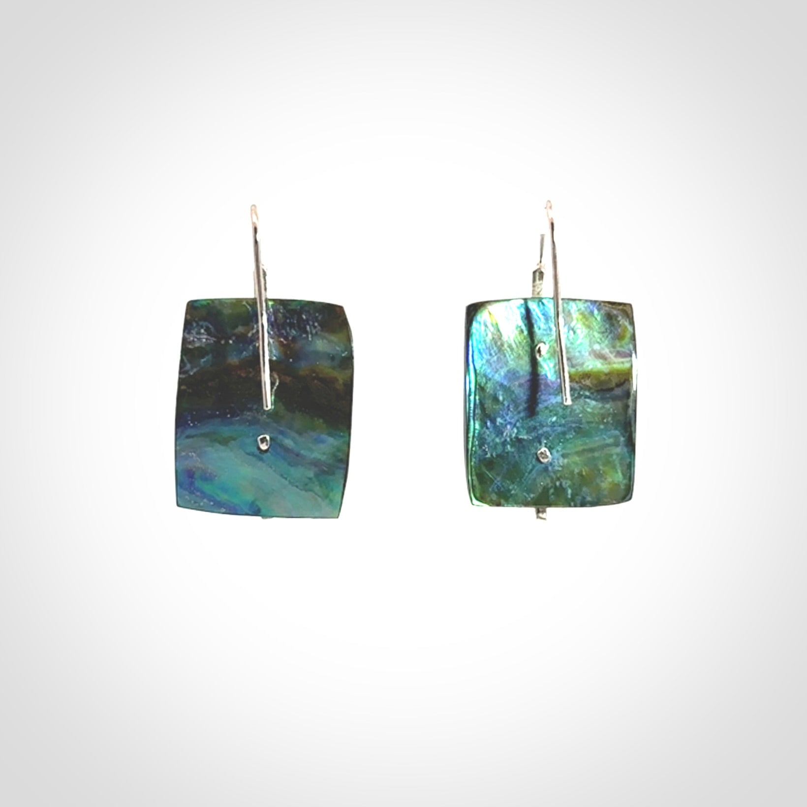 Beautiful paua shell and sterling silver earrings