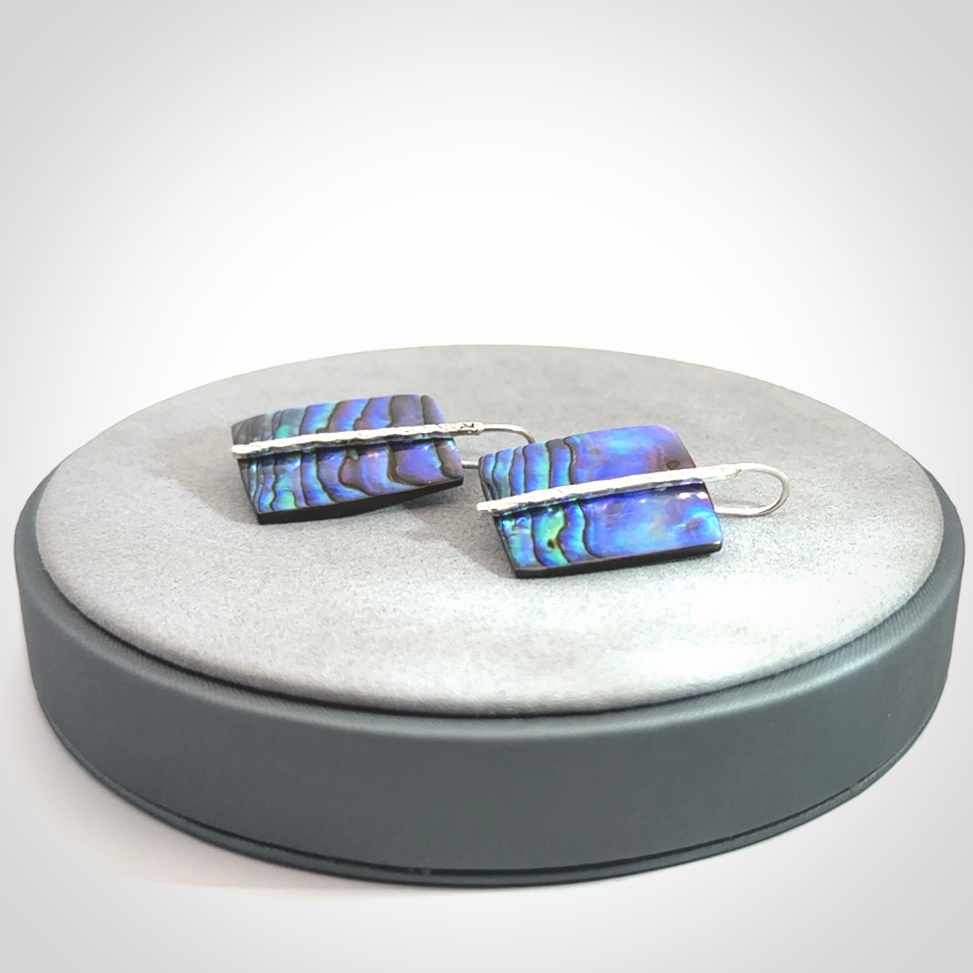 Beautiful paua shell and sterling silver earrings