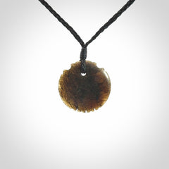 Subtle yet Striking Art to Wear! Hand carved New Zealand Jade pendant