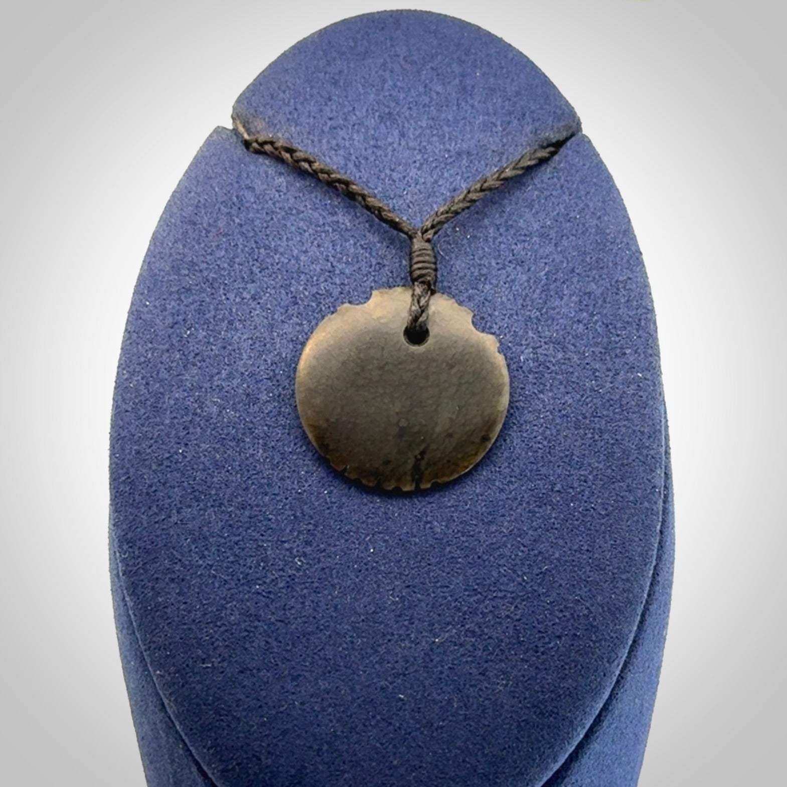 Subtle yet Striking Art to Wear! Hand carved New Zealand Jade pendant