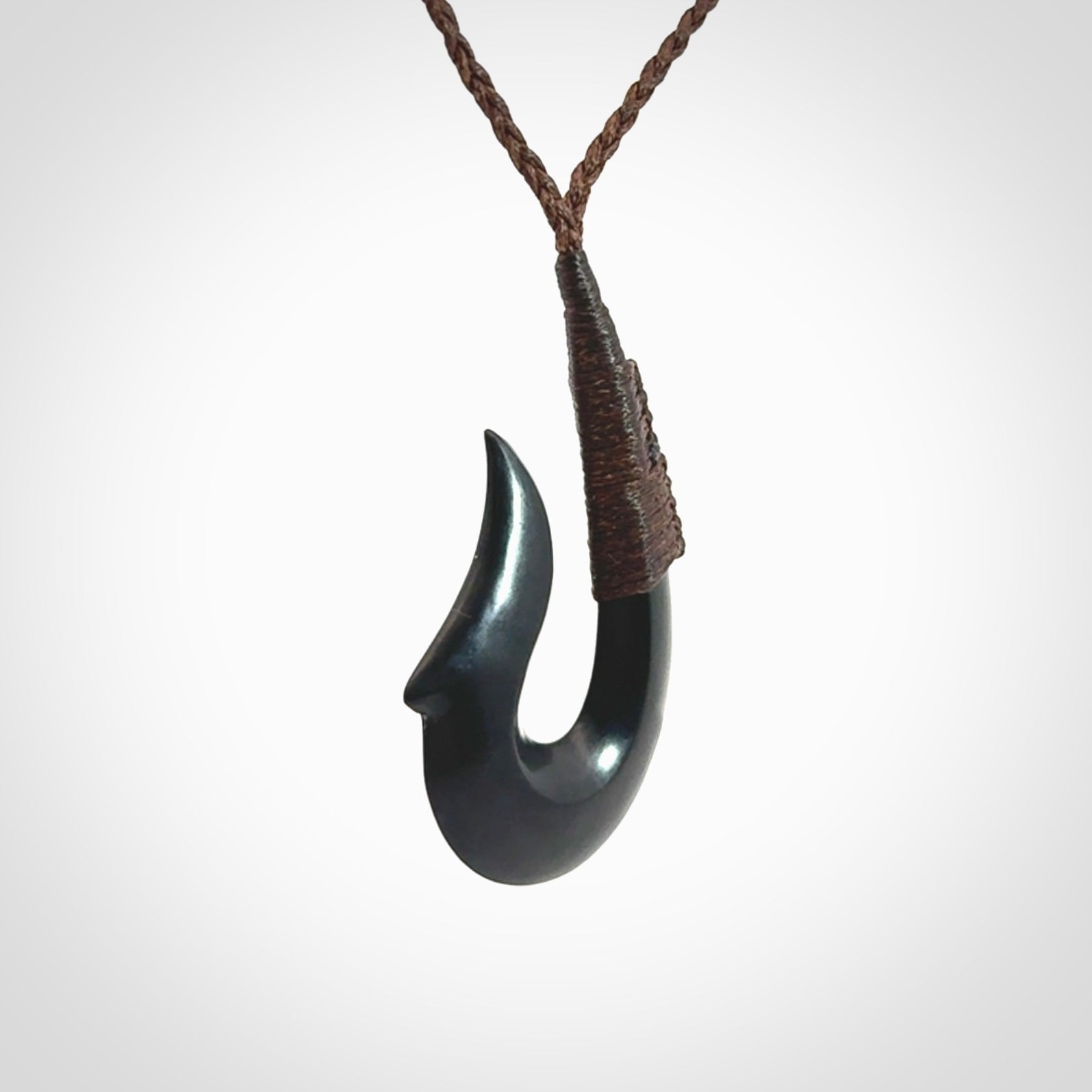 Beautiful Black Jade Hook Pendant