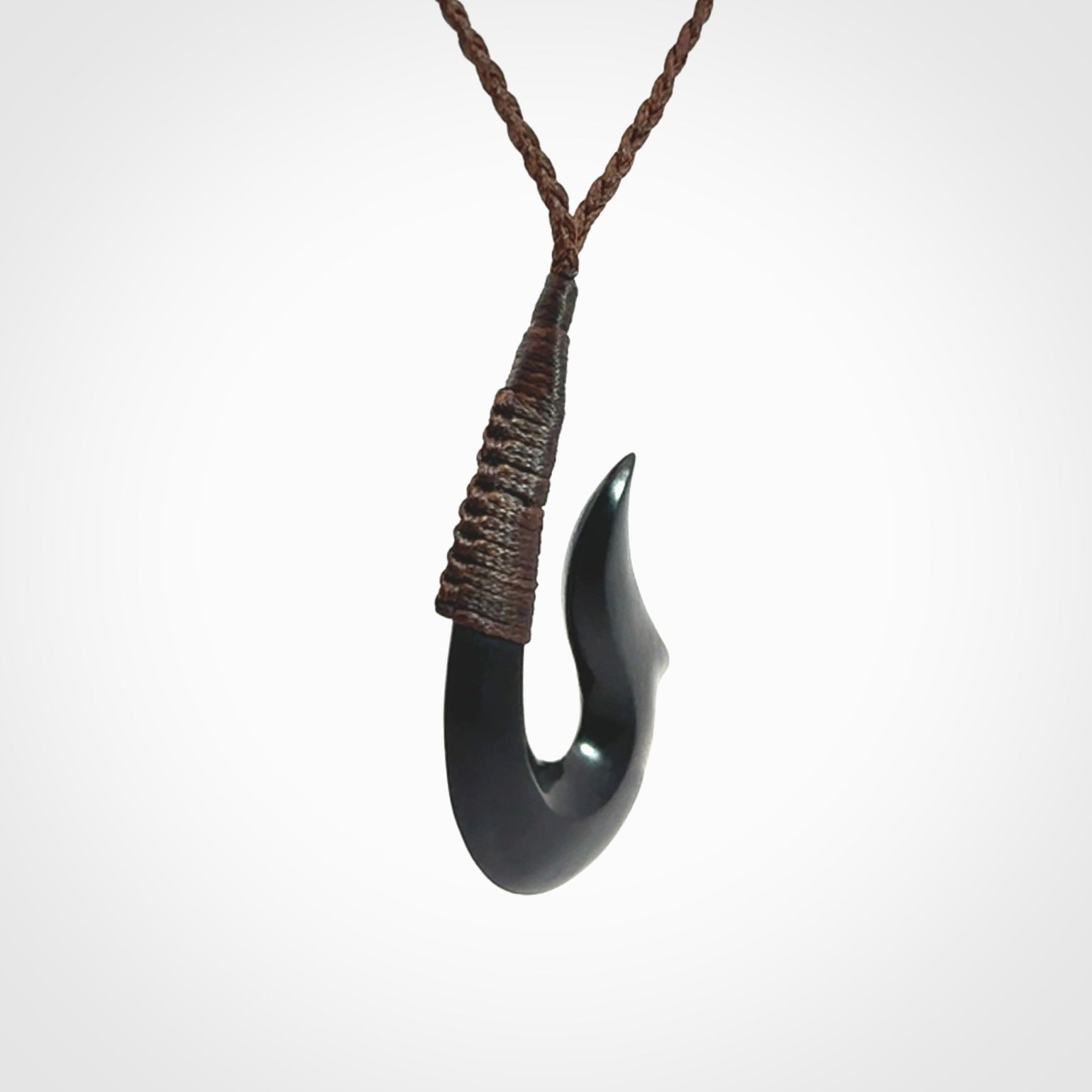Beautiful Black Jade Hook Pendant