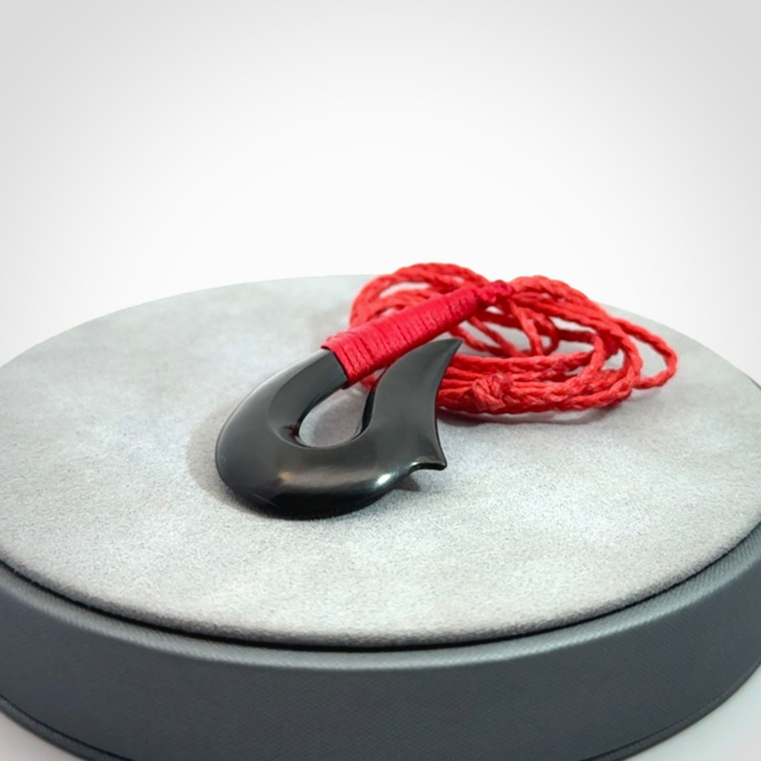 Beautiful Black Jade Hook Pendant
