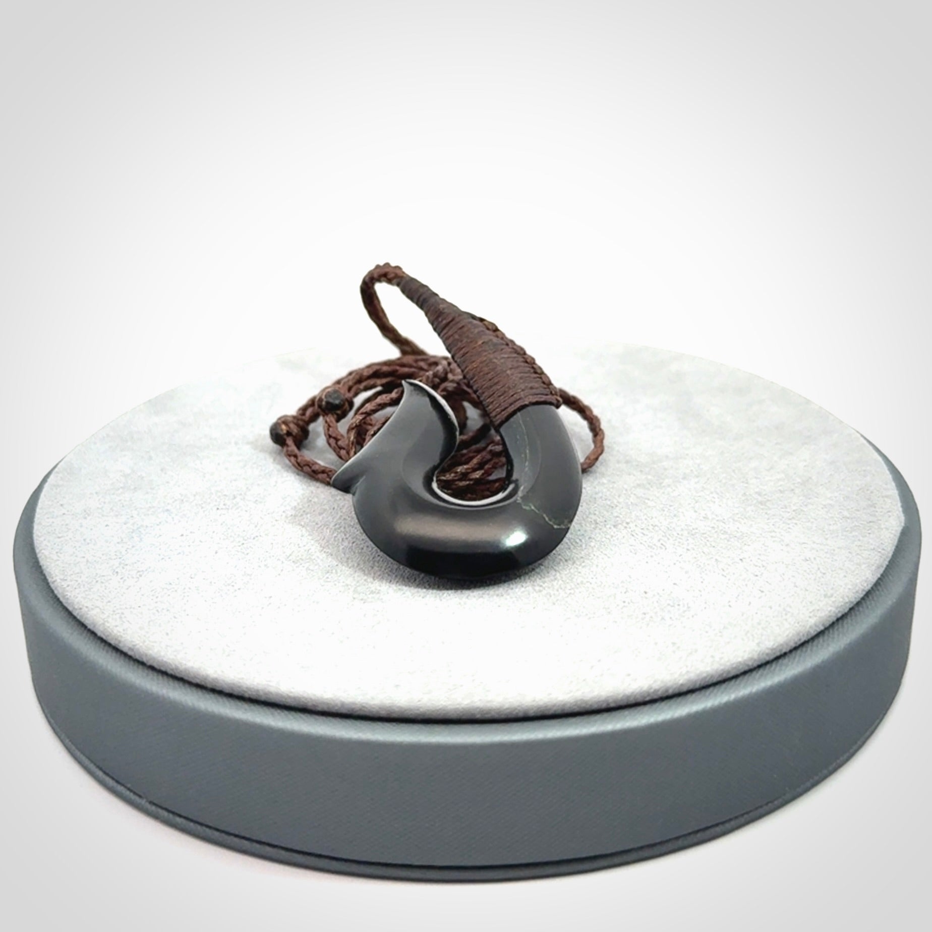 Beautiful Black Jade Hook Pendant