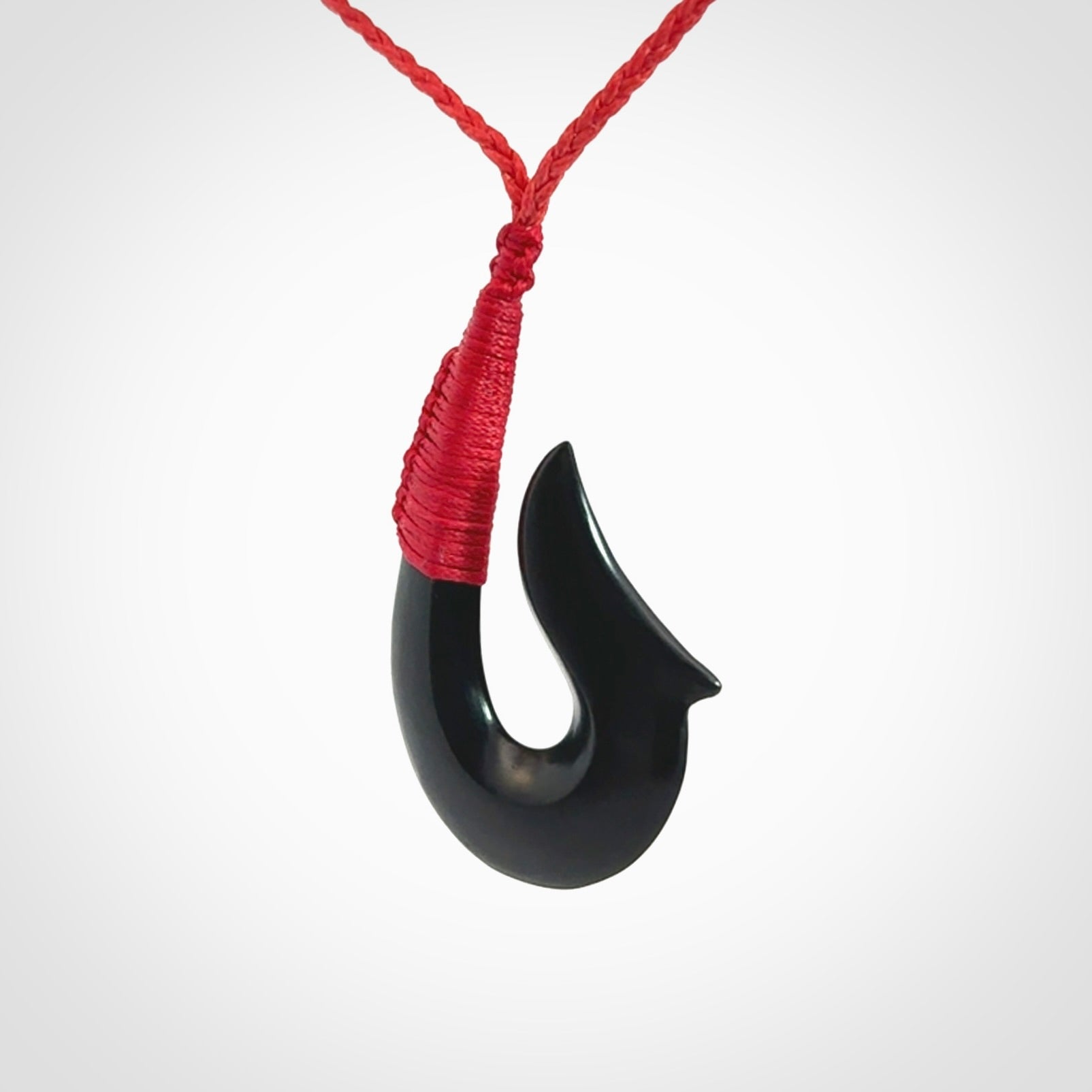 Beautiful Black Jade Hook Pendant