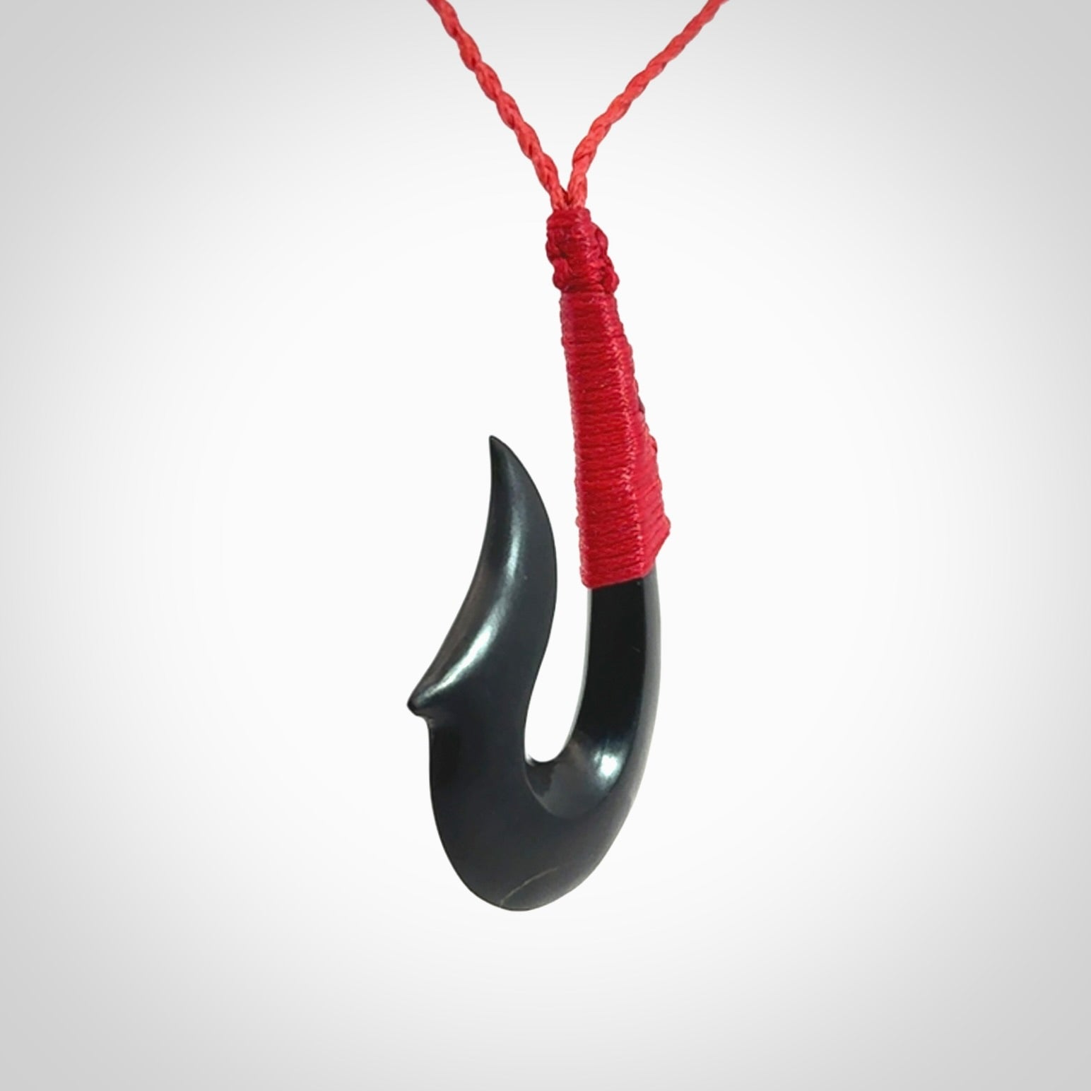 Beautiful Black Jade Hook Pendant