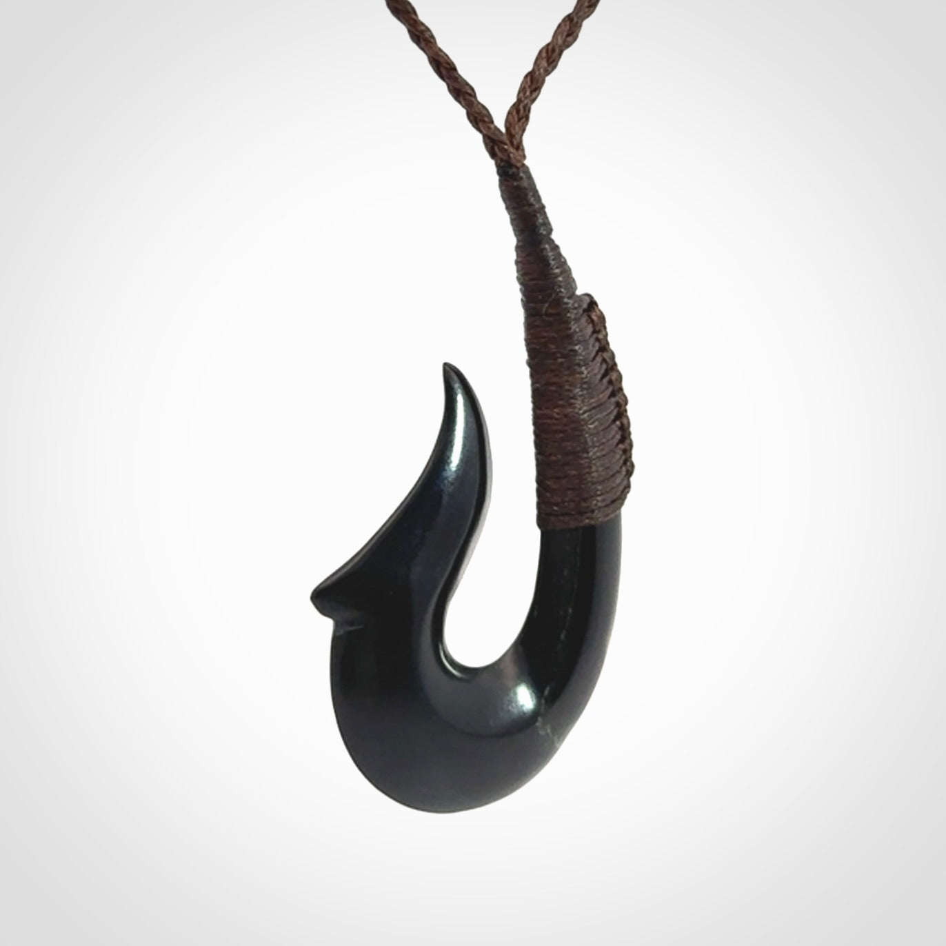 Beautiful Black Jade Hook Pendant