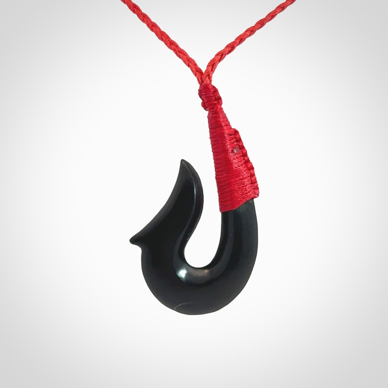 Beautiful Black Jade Hook Pendant