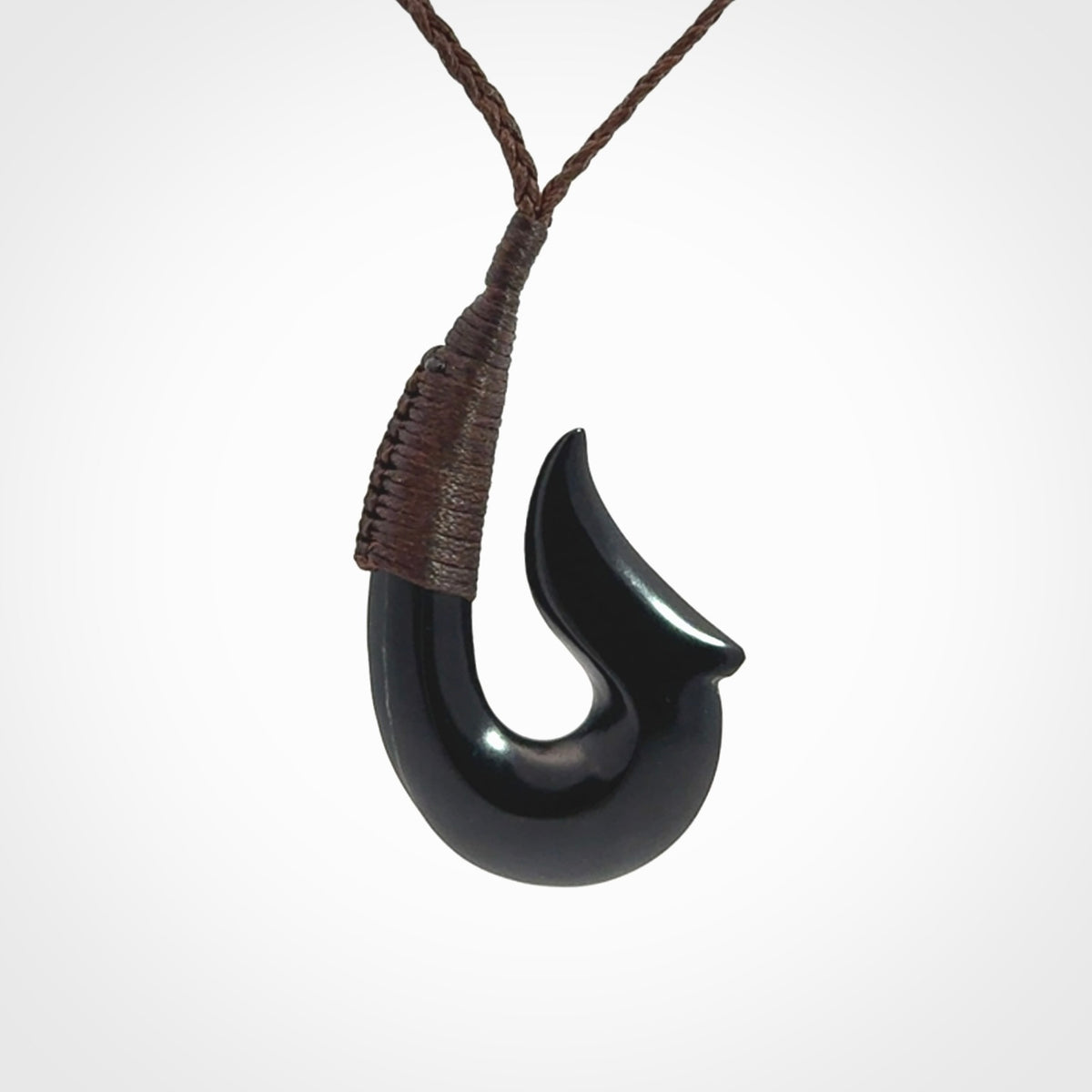 Beautiful Black Jade Hook Pendant