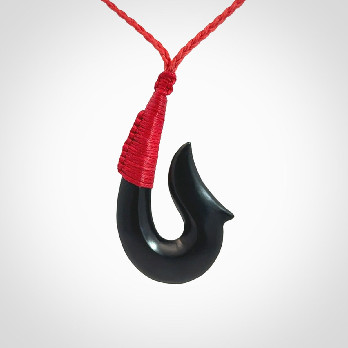 Beautiful Black Jade Hook Pendant