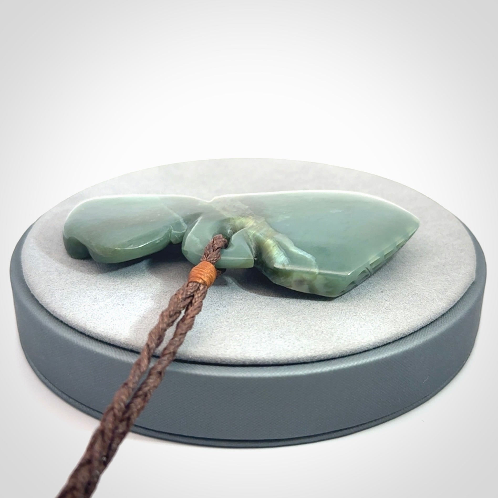 A Stunning Hand Carved Inanga Jade Tiki