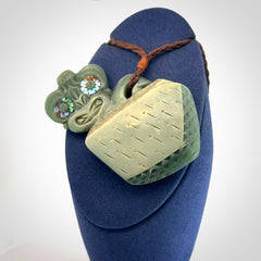 A Stunning Hand Carved Inanga Jade Tiki