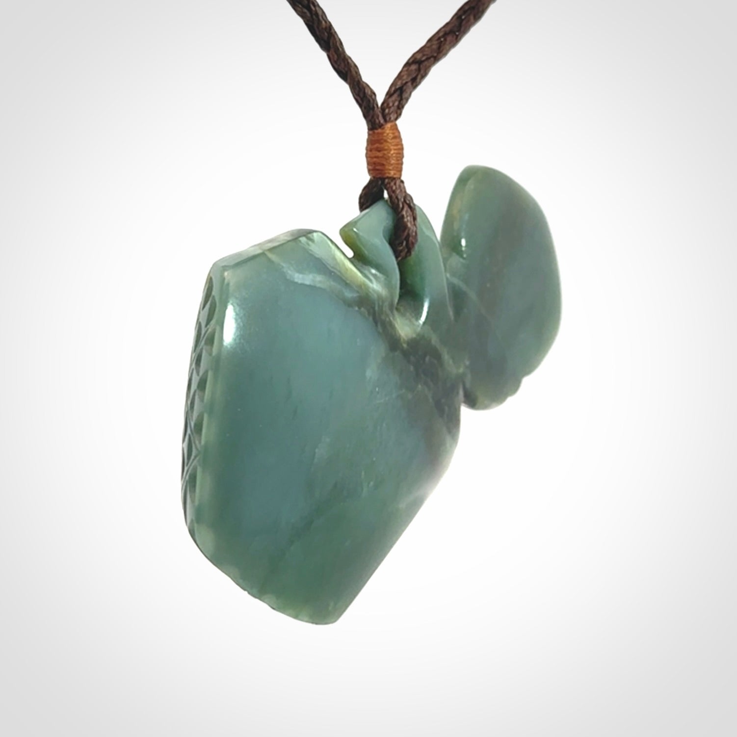 A Stunning Hand Carved Inanga Jade Tiki