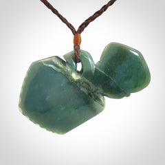 A Stunning Hand Carved Inanga Jade Tiki