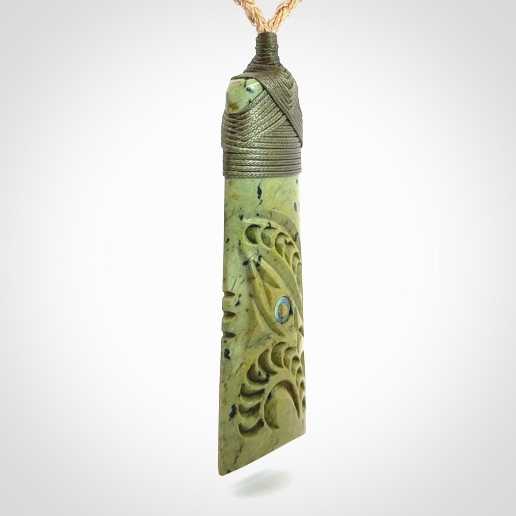 Hand carved New Zealand Jade Toki pendant