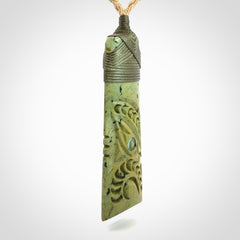 Hand carved New Zealand Jade Toki pendant