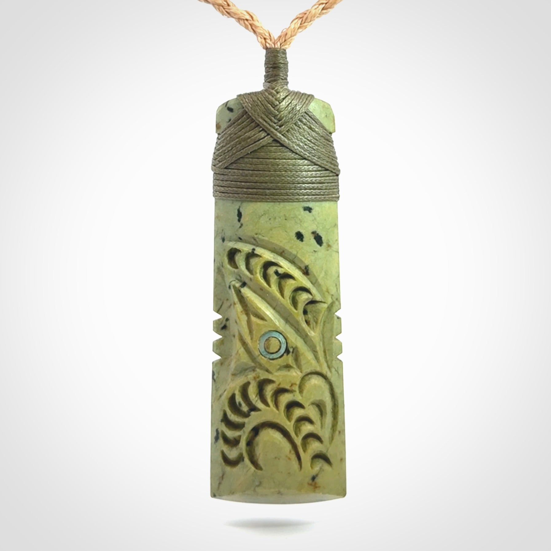 Hand carved New Zealand Jade Toki pendant