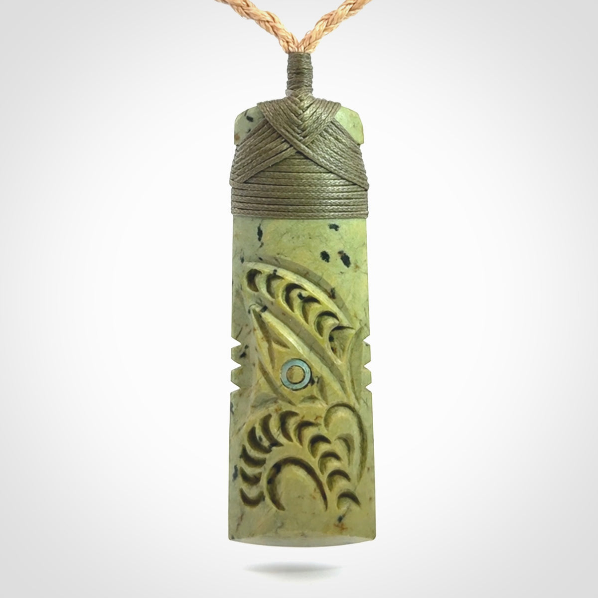 Hand carved New Zealand Jade Toki pendant