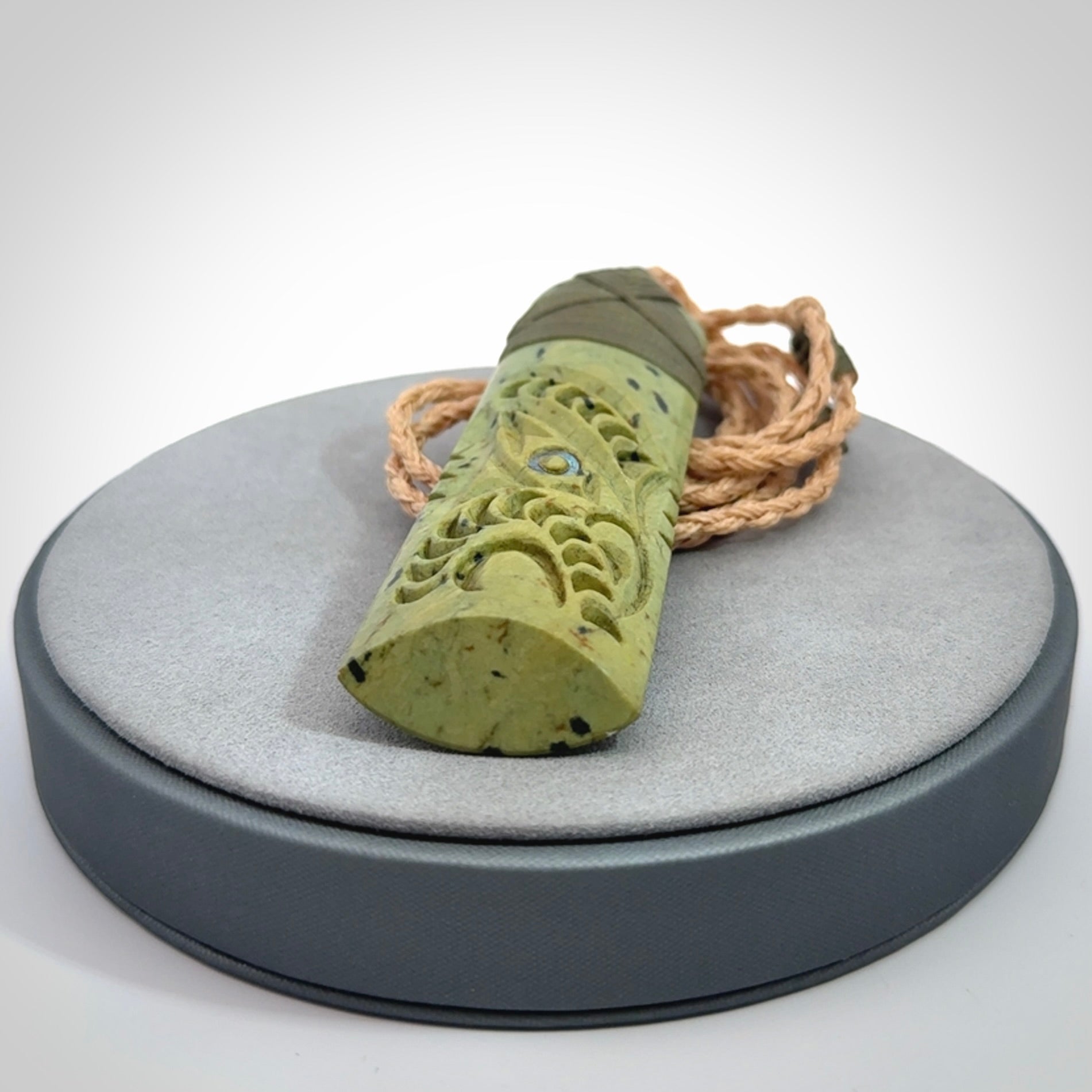 Hand carved New Zealand Jade Toki pendant